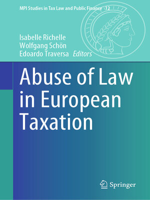 cover image of Abuse of Law in European Taxation